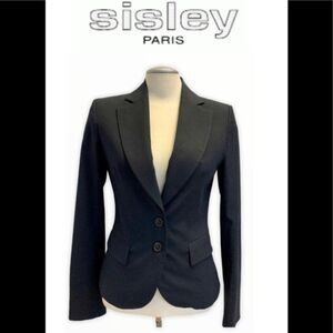 Sisley black pinstripe blazer size 44